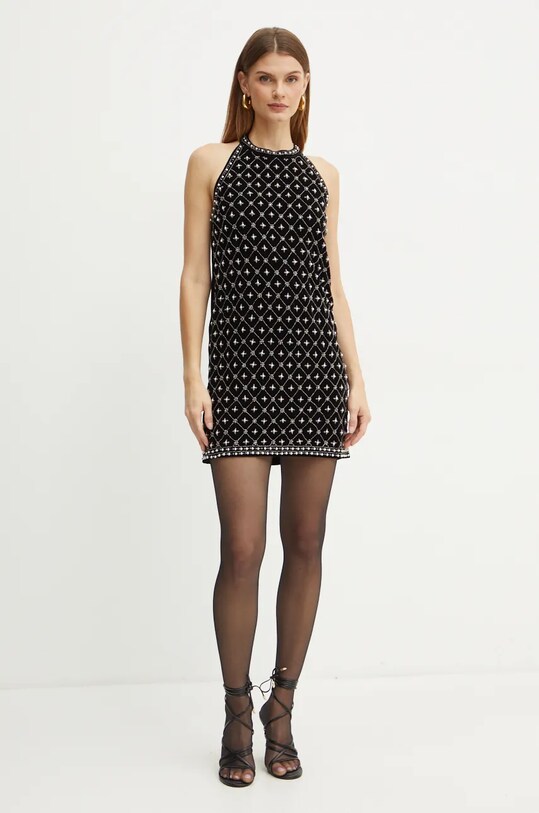 Twinset bársony ruha 242TT2241 fekete AW24