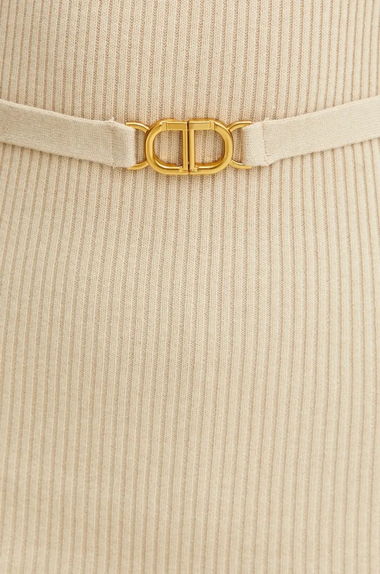 Šaty z vlněné směsi Twinset 242TT3063 béžová