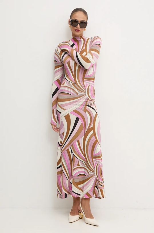 Šaty z vlněné směsi Marella maxi vícebarevná 2423626082200