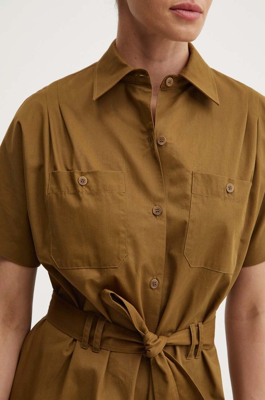 A.P.C. rochie din bumbac robe new drew COGZR.F05959 verde