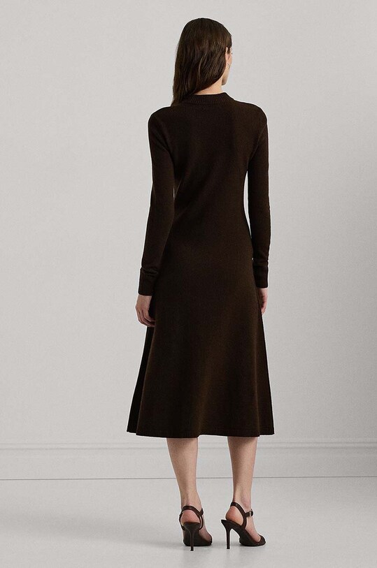 Шерстяное платье Lauren Ralph Lauren 200841666 коричневый AW24