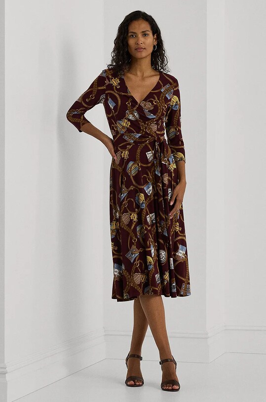 Šaty Lauren Ralph Lauren midi červená 250951440