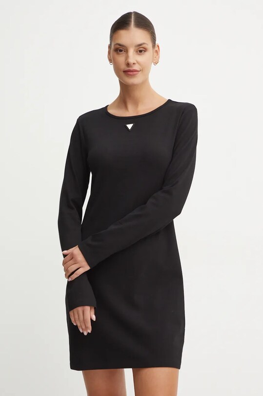 Guess sukienka FRANCIE z elastanem czarny V4BK00.KCHQ1