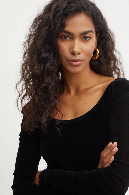 Boss Orange rochie de catifea 50524412 negru