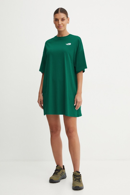 Šaty The North Face Essential Tee Dress mini zelená NF0A87NFNL11