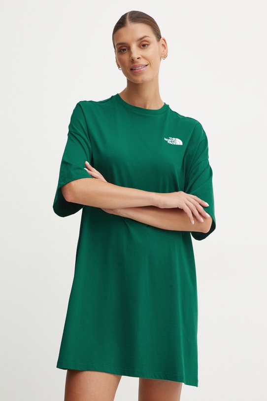 Šaty The North Face Essential Tee Dress NF0A87NFNL11 zelená AW24