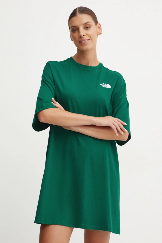 The North Face sukienka Essential Tee Dress NF0A87NFNL11 zielony AW24