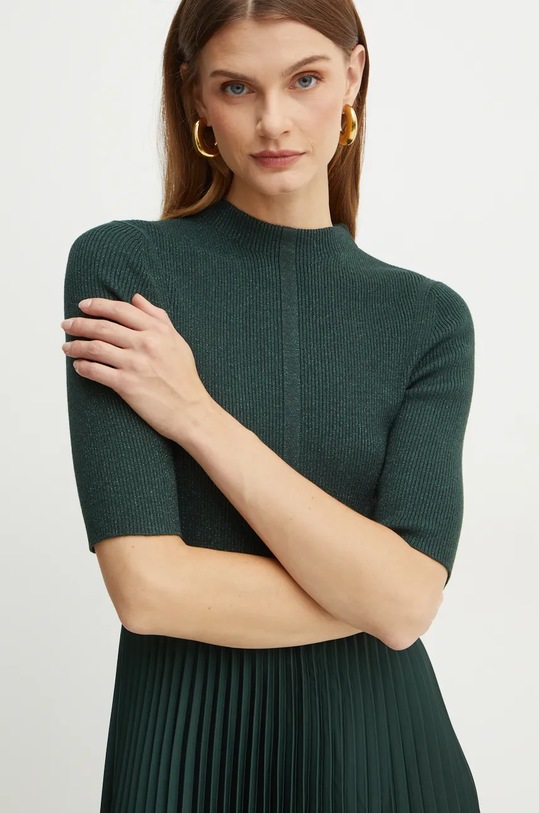 BOSS vestito con aggiunta di lana verde 50523753