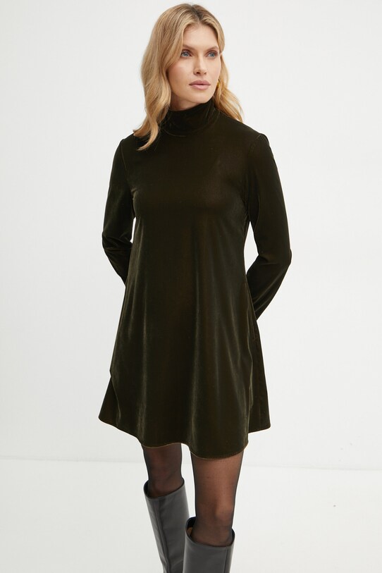 MAX&Co. rochie de catifea mini verde 2426226014200
