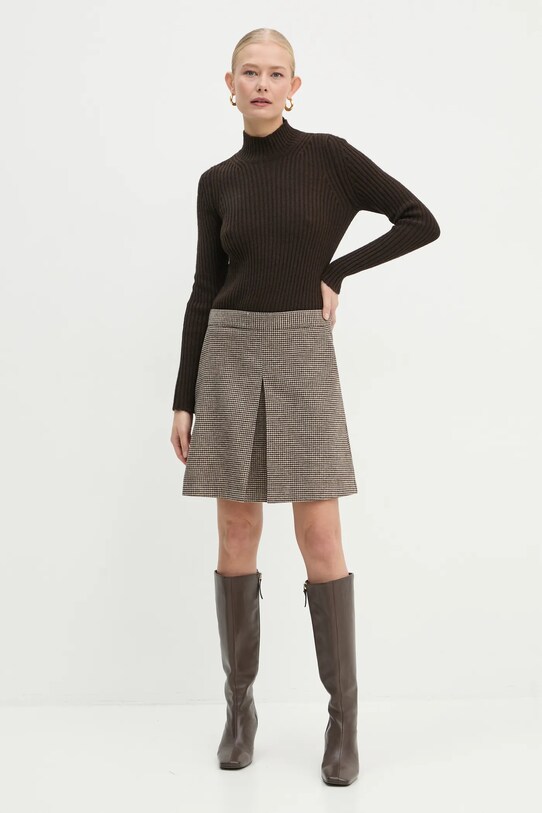 Сукня з домішкою вовни MAX&Co. casual коричневий 2426226054200