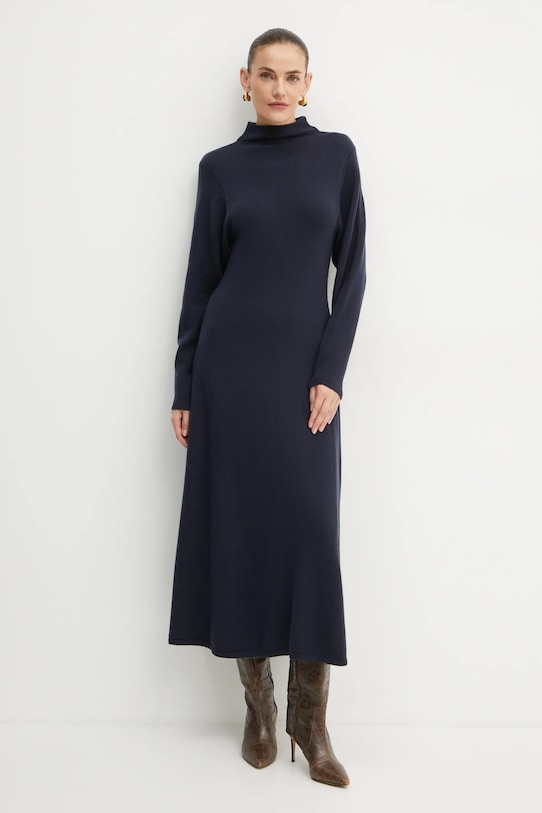 MAX&Co. sukienka wełniana casual granatowy 2426326014200