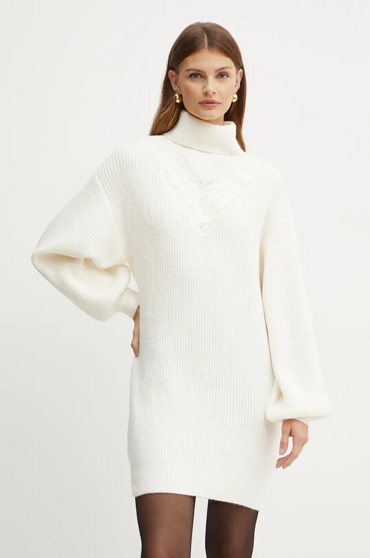 Платье с примесью шерсти Guess KATIE casual бежевый W4BK0C.Z3IZ2