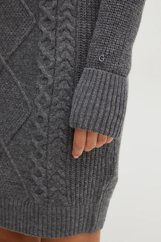 Šaty z vlněné směsi Guess SERENA W4BK17.Z3HW0 šedá