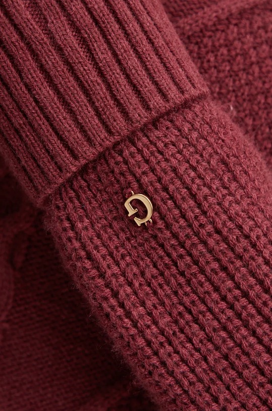 Φόρεμα από μείγμα μαλλιού Guess SERENA W4BK17.Z3HW0 μπορντό