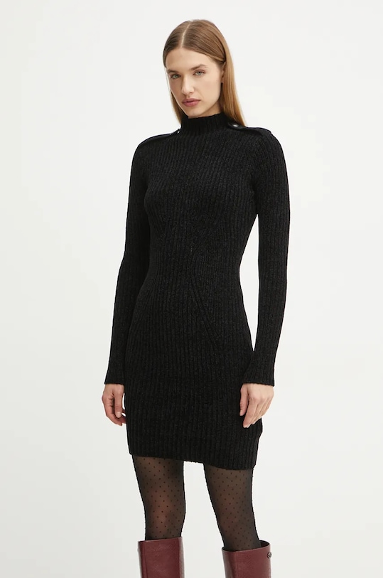 Guess sukienka KEILY z elastanem czarny W4BK27.Z3JE0