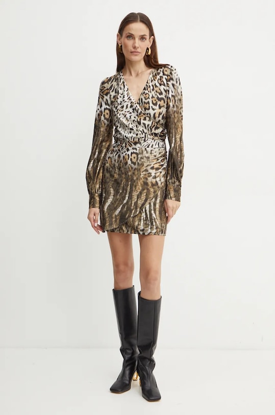 Φόρεμα Guess MARION W4BK40.WGLK2 καφέ AW24