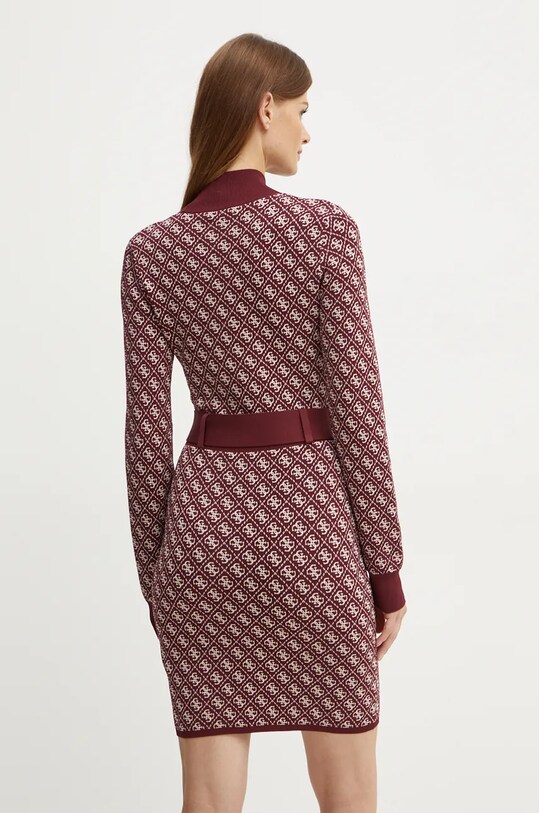 Odzież Guess sukienka LISE W4BK43.Z37K0 bordowy
