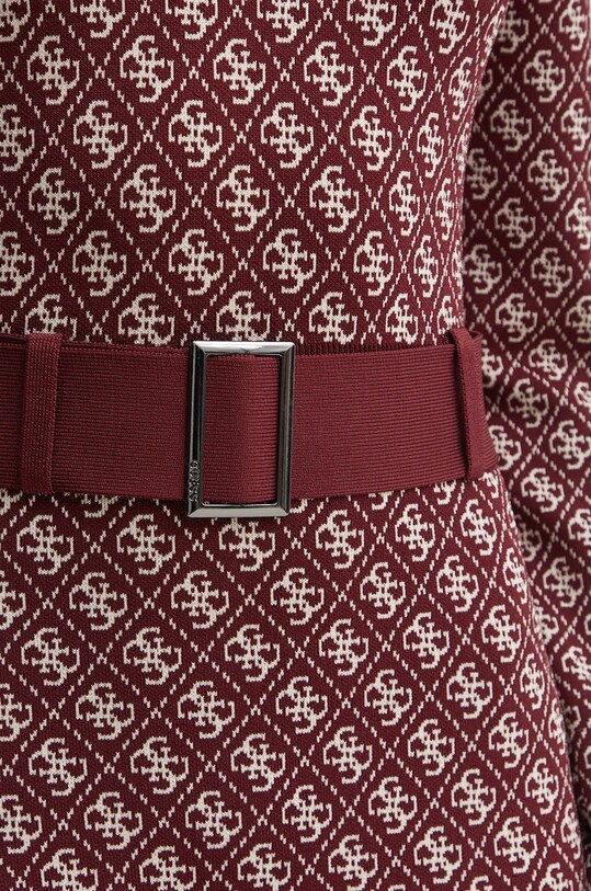 Guess sukienka LISE W4BK43.Z37K0 bordowy