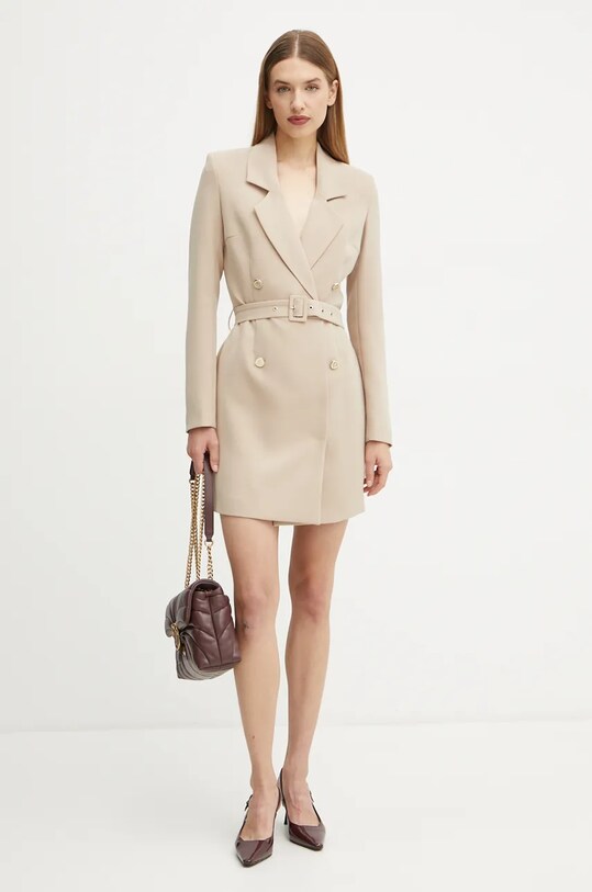 Guess sukienka LEONIE W4BK46.WGLO2 beżowy AW24