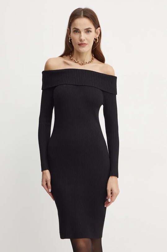 Guess sukienka JULIA z elastanem czarny W4BK97.Z2YJ2