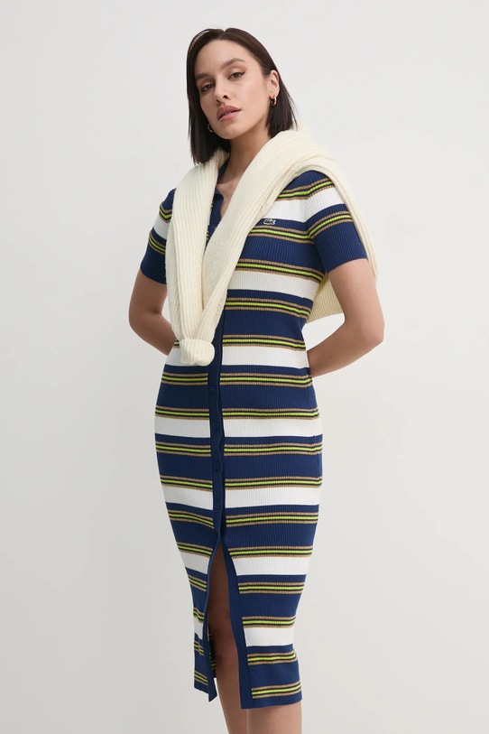 Odzież Lacoste sukienka EF2554 granatowy