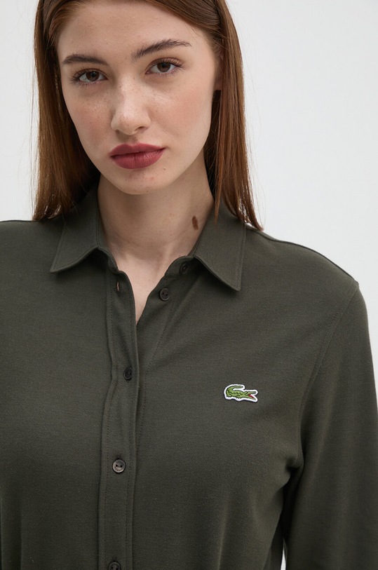Lacoste sukienka bawełniana zielony EF3263