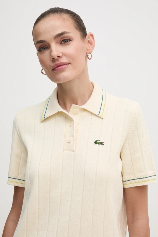 Lacoste vestito in cotone beige EF3585