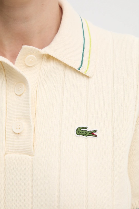 Lacoste rochie din bumbac EF3585 bej