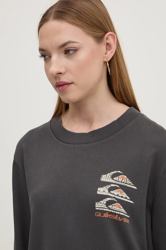 Bavlnené šaty Quiksilver Ls Tee Dress sivá EQYFT04989