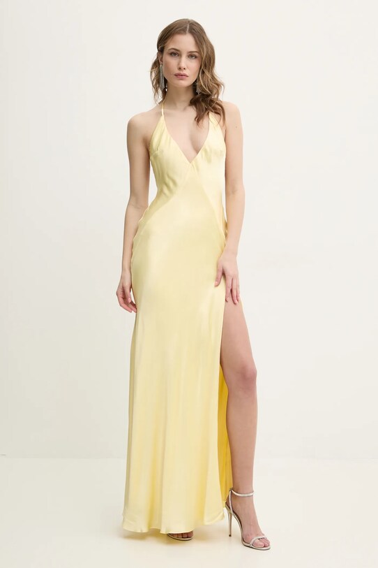 Bardot rochie YVE maxi galben 59315DB