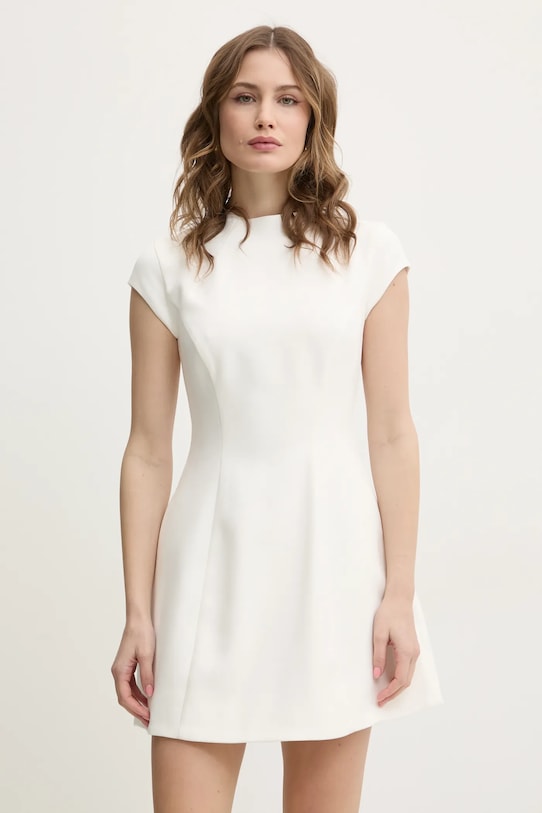 Haljina Bardot DELPHI bez uzorka bež 59329DB