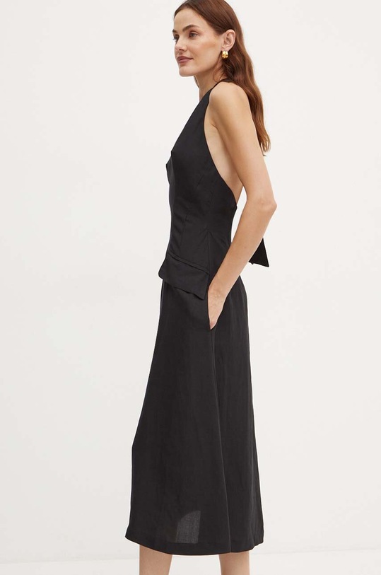 Bardot rochie din amestec de in REINA negru 59365DB