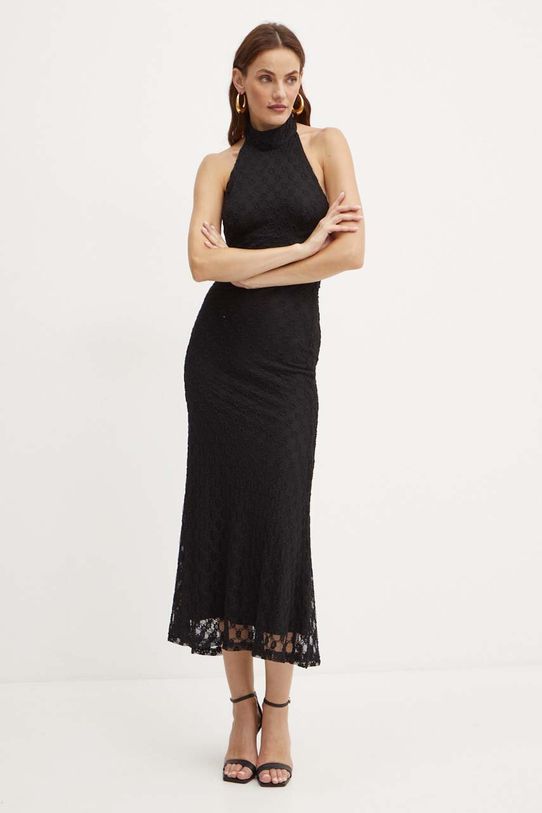 Bardot rochie OLA helanca negru 59403DB