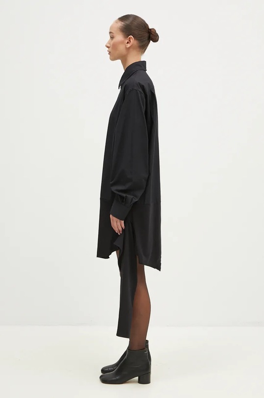MM6 Maison Margiela vestito in cotone S52CT0781.MTJ011 nero AW24