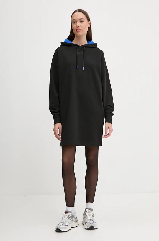 Бавовняна сукня Hugo Blue 50527958 чорний AW24