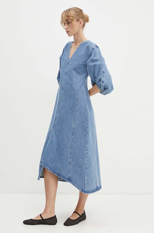 Stine Goya rochie din denim D005.2251 albastru AW24