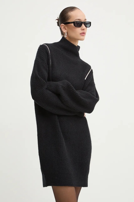 Шерстяное платье HUGO casual чёрный 50522555