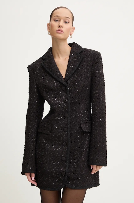 Rotate rochie din amestec de lana mini negru 113089100