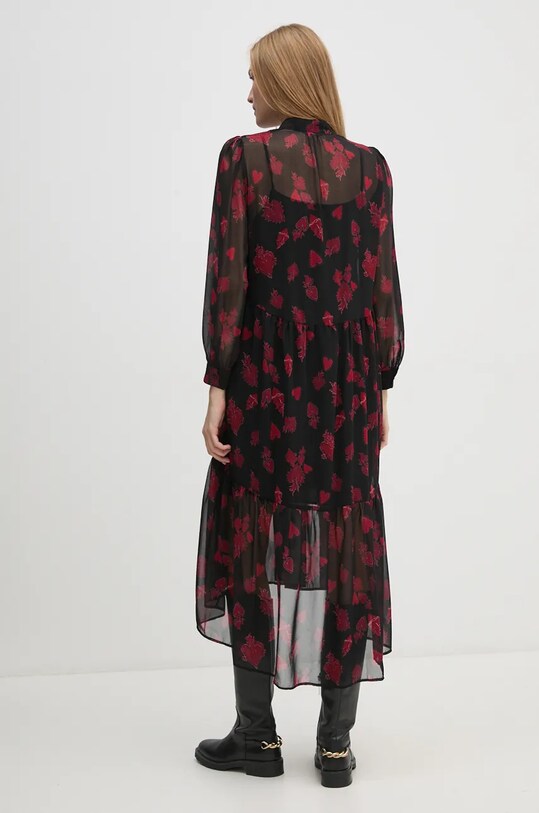 Sisley sukienka 42UMLV06U czarny AW24