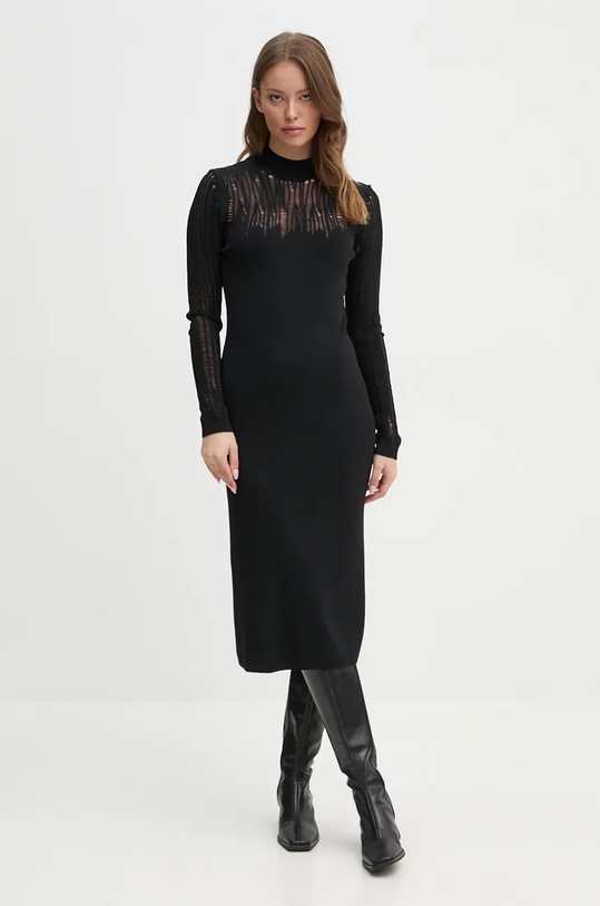 Sisley vestito midi nero 1MNPMV00S