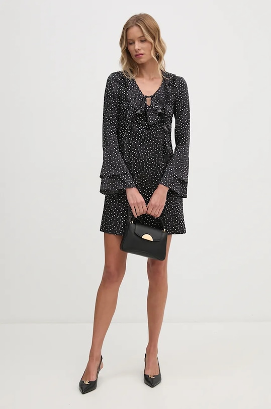 Sisley sukienka 4ETLLV06V czarny AW24