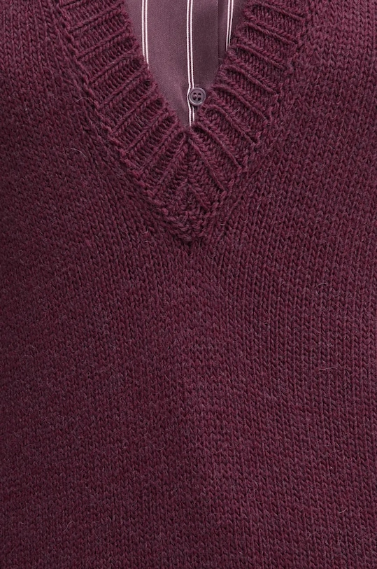 Sisley sukienka z domieszką wełny 1276MV00T fioletowy