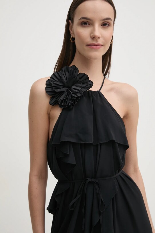 Sisley rochie 4LNTLV06M negru