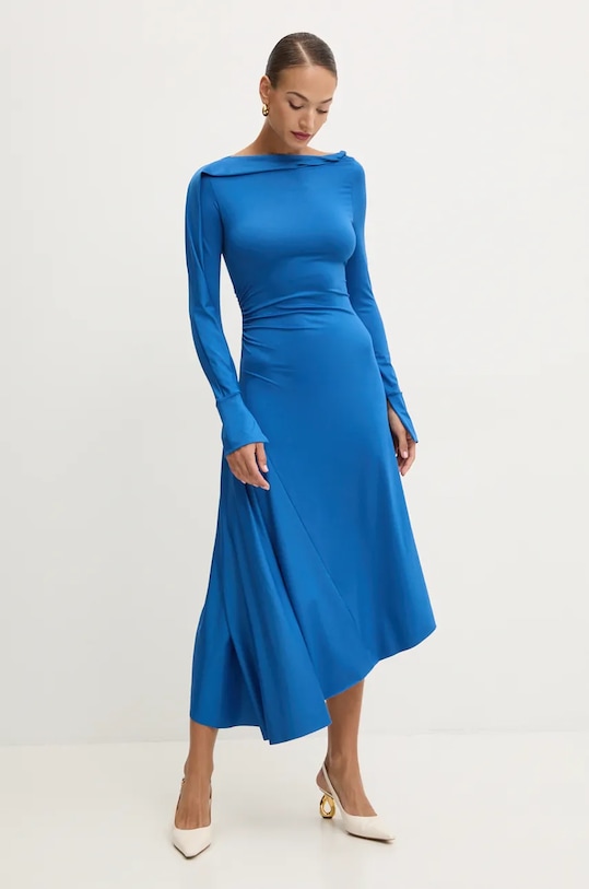 Victoria Beckham rochie maxi albastru 1424JDR005877A