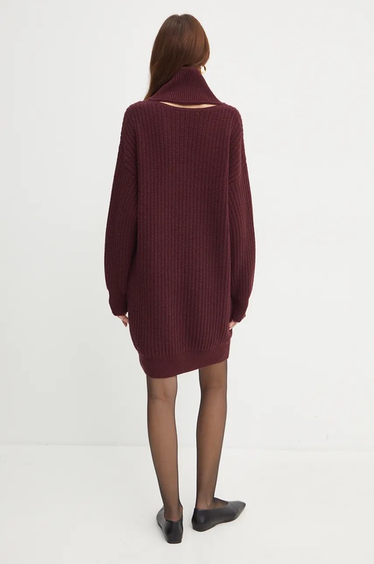 Îmbrăcăminte Victoria Beckham rochie din lana 1424KDR005931A burgundia