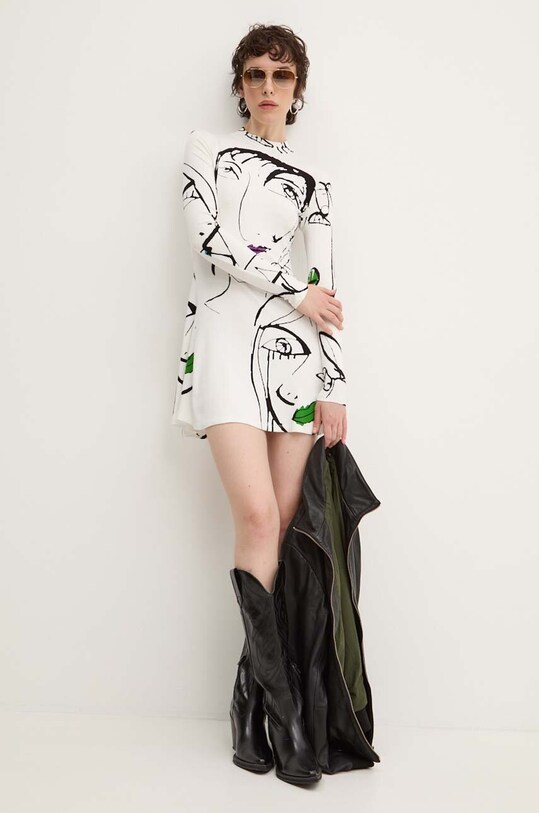 Desigual rochie OREGÓN 24WWVK69 alb AW24