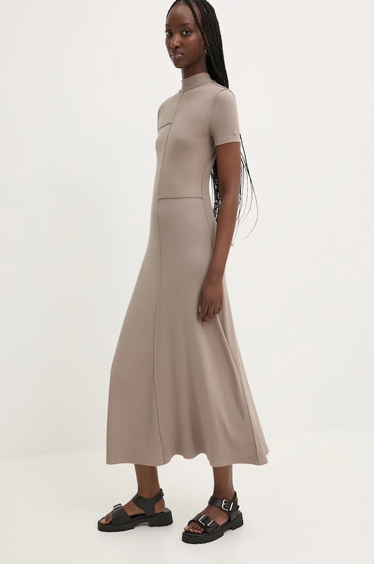 Haljina Desigual CINCINNATI bez uzorka bež 24WWVK67