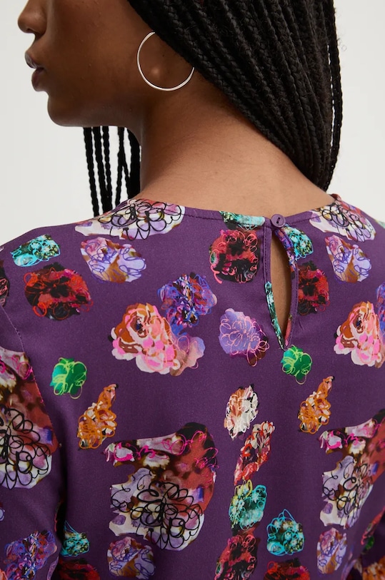 Desigual rochie FLOWER SCRIBB 24WWVW16 violet