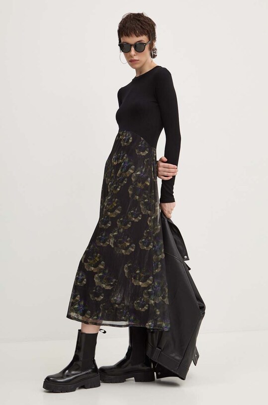 Šaty Desigual DARK PENSEE 24WWVK37 čierna AW24