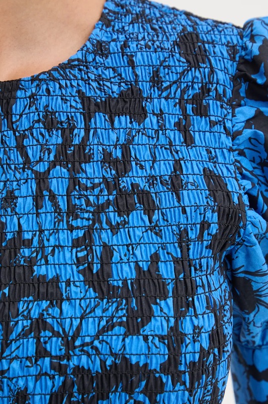 Desigual sukienka bawełniana SAN DIEGO 24WWVW40 niebieski